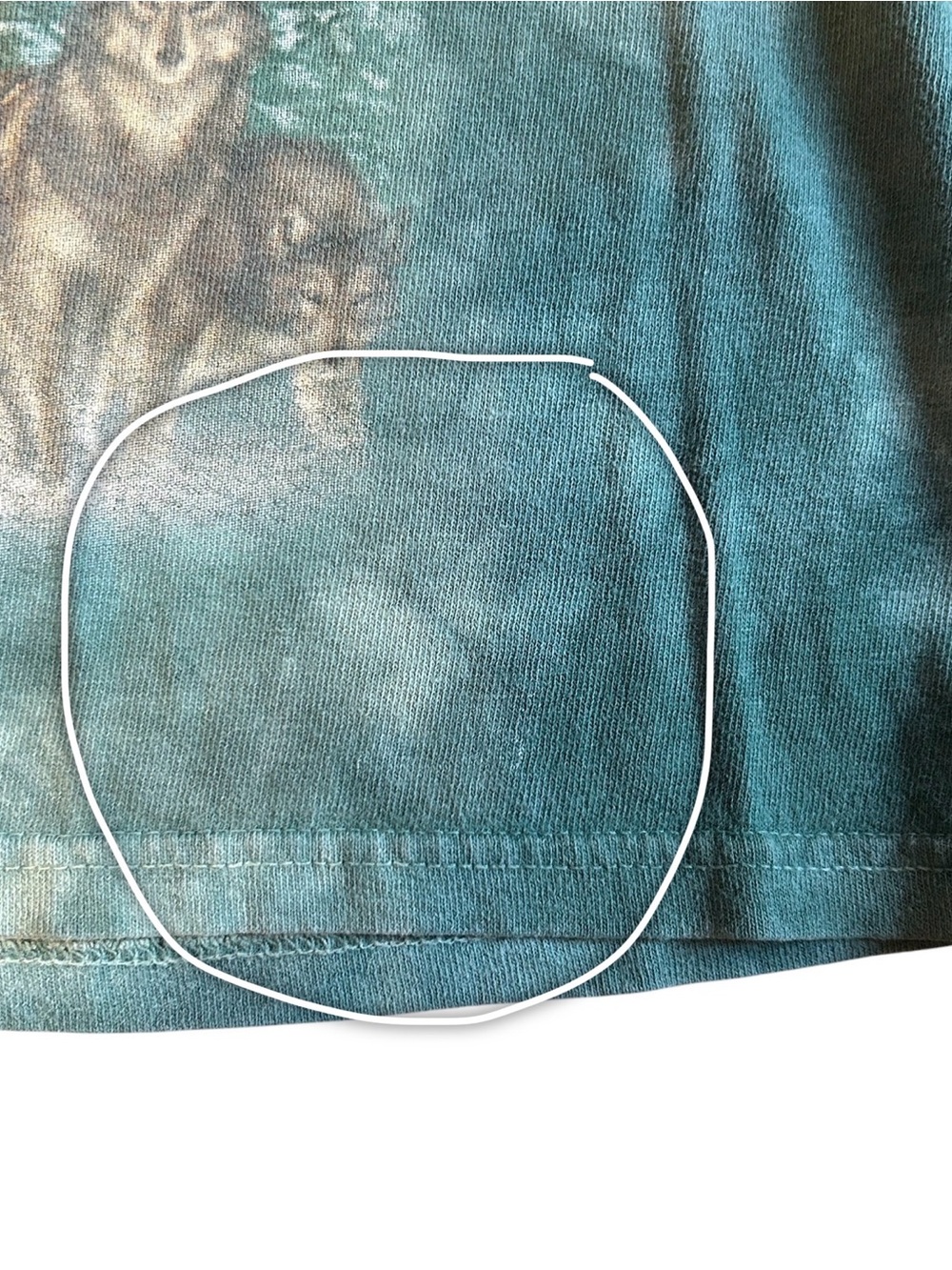Vintage Wolf Moon Tee Tie Dye Small Liquid Blue Style Faded Graphic - Picture 11 of 12